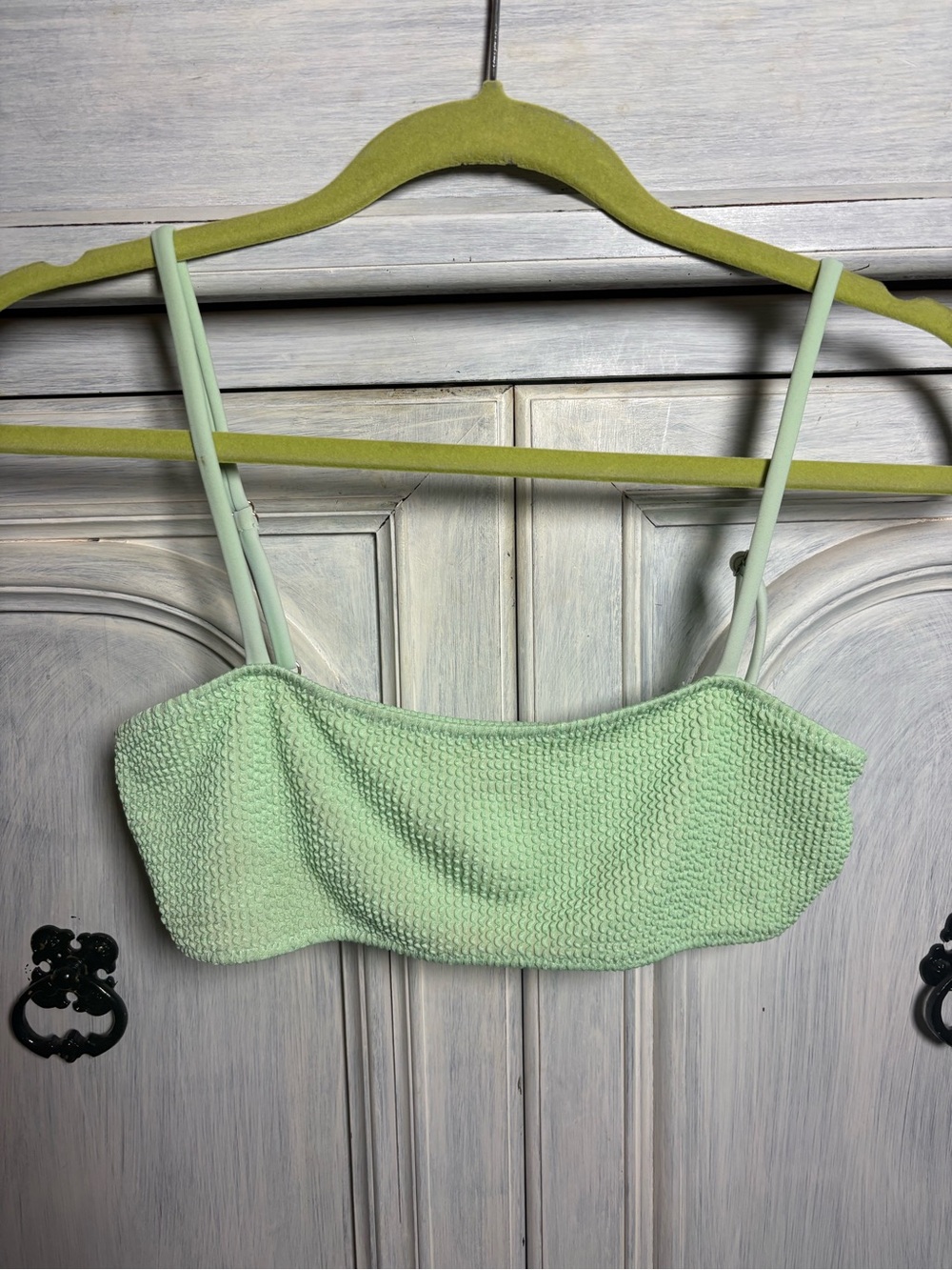 Show Me Your Mumu Destin Bikini Top Melon Green Bandeau Preppy Beach Vacation - Picture 3 of 7